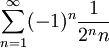 \sum_{n=1}^\infty (-1)^n \frac1{2^nn}