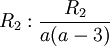 R_2:\frac{R_2}{a(a-3)}
