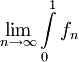 \lim_{n\to\infty}\int\limits_0^1 f_n