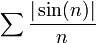 \sum\frac{|\sin(n)|}{n}