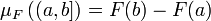 \mu_F\left((a,b]\right)=F(b)-F(a)