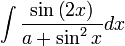 \int \frac{\sin\left(2x \right )}{a+\sin^2 x}dx